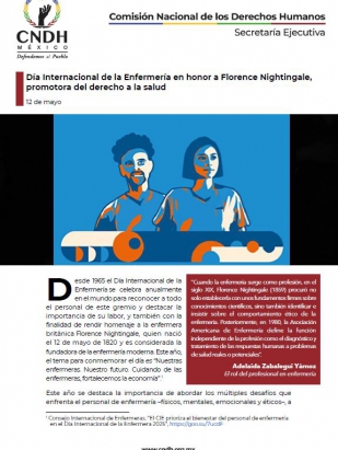 Día Internacional de la Enfermería en honor a Florence Nightingale, promotora del derecho a la salud