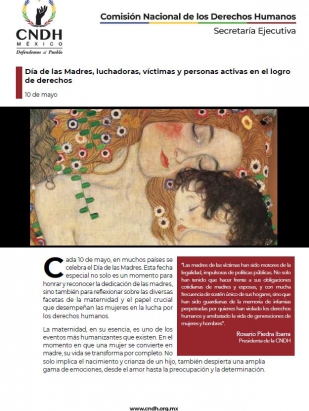 Día de las Madres, luchadoras, víctimas y personas activas en el logro de derechos