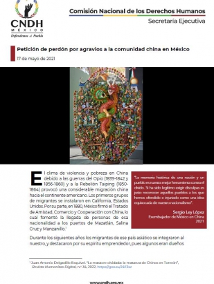 Petición de perdón por agravios a la comunidad china en México