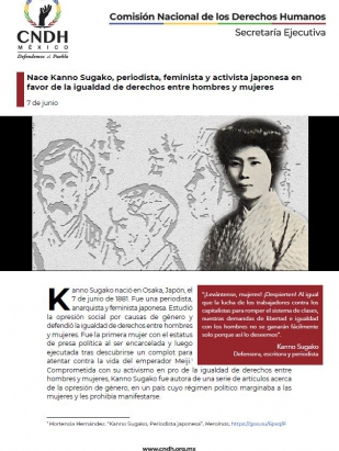 Nace Kanno Sugako, periodista, feminista y activista japonesa en favor de la igualdad de derechos entre hombres y mujeres