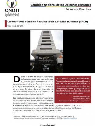 Creación de la Comisión Nacional de los Derechos Humanos (CNDH)
