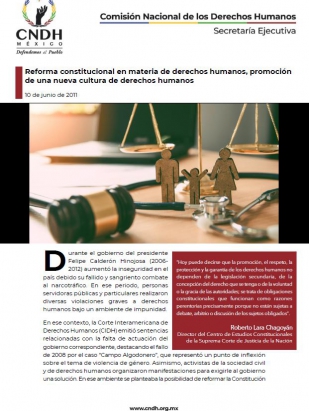 Reforma Constitucional en materia de Derechos Humanos, promoción de una nueva cultura de derechos humanos