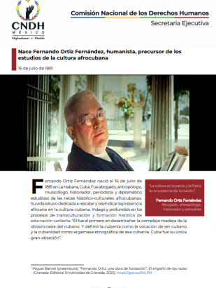 Nace Fernando Ortiz Fernández. Humanista Precursor de los estudios de la cultura afrocuba