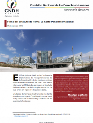 Firma del Estatuto de Roma. La Corte Penal Internacional