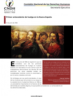 Primer antecedente de huelga en la Nueva España