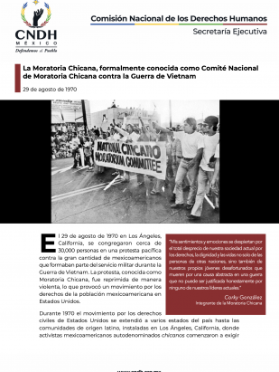 La Moratoria Chicana, formalmente conocida como Comité Nacional de Moratoria Chicana contra la Guerra de Vietnam