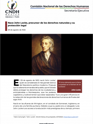 Nace John Locke, precursor de los derechos naturales y su protección legal