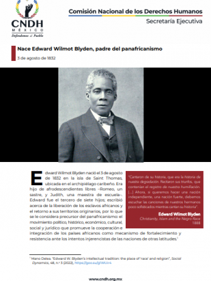 Nace Edward Wilmot Blyden, padre del panafricanismo