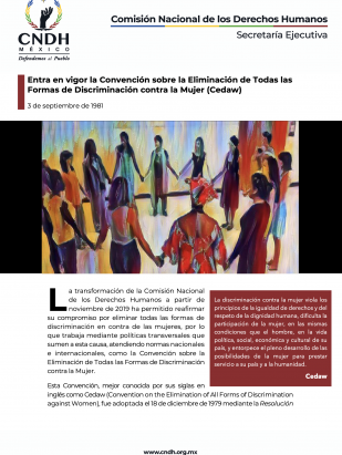 Entra en vigor la Convención sobre la Eliminación de Todas las Formas de Discriminación contra la Mujer (Cedaw)