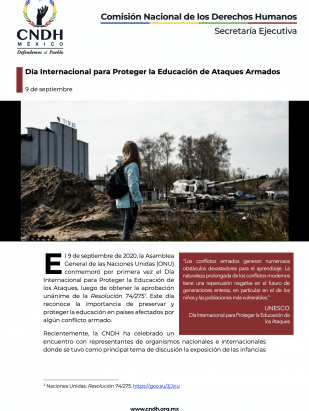 Día Internacional para Proteger la Educación de Ataques Armados