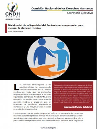 Día Mundial de la Seguridad del Paciente, un compromiso para mejorar la atención médica