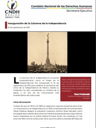 Inauguración de la Columna de la Independencia