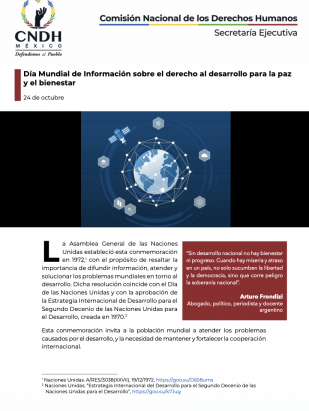 Día Mundial de Información sobre el derecho al desarrollo para la paz y el bienestar
