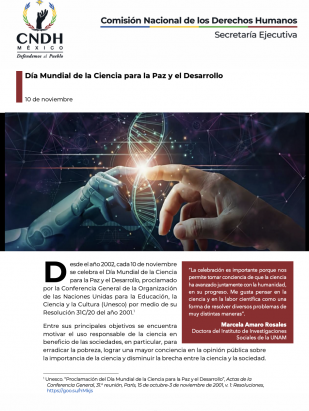 Día Mundial de la Ciencia para la Paz y el Desarrollo