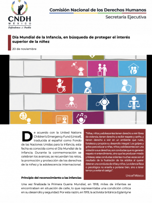 Día Mundial de la Infancia, en búsqueda de proteger el interés superior de la niñez