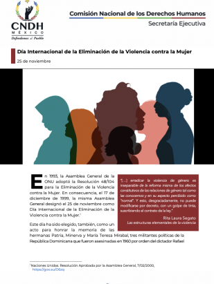 Día Internacional de la Eliminación de la Violencia contra la Mujer