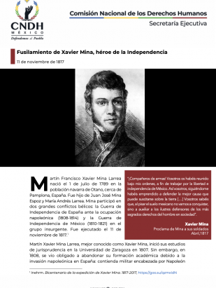 Fusilamiento de Xavier Mina, héroe de la Independencia