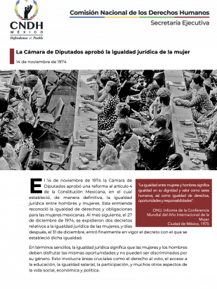 La Cámara de Diputados aprobó la igualdad jurídica de la mujer