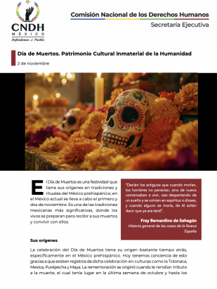 Día de Muertos. Patrimonio Cultural Inmaterial de la Humanidad