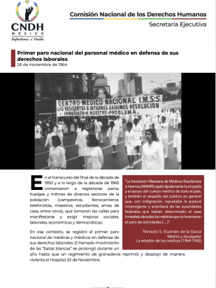 Primer paro nacional del personal médico en defensa de sus derechos laborales