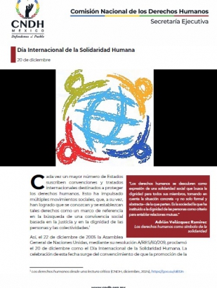 Día Internacional de la Solidaridad Humana