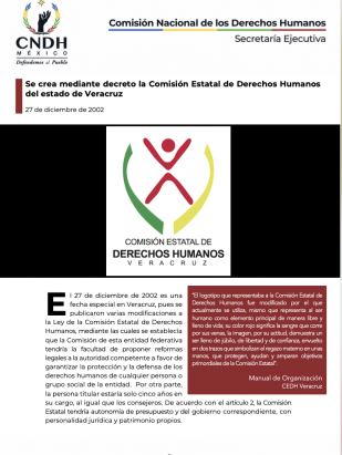 Se crea mediante decreto la Comisión Estatal de Derechos Humanos del estado de Veracruz
