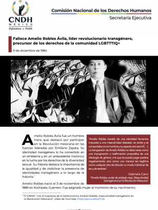 Fallece Amelio Robles Ávila, líder revolucionario transgénero, precursor de los derechos de la comunidad LGBTTTIQ+