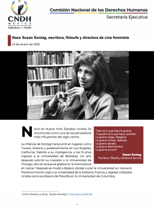 Nace Susan Sontag, escritora, filósofa y directora de cine feminista