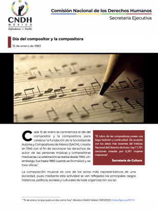 Día del compositor y la compositora