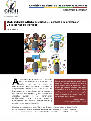 Día Mundial de la Radio, celebrando el derecho a la información y a la libertad de expresión