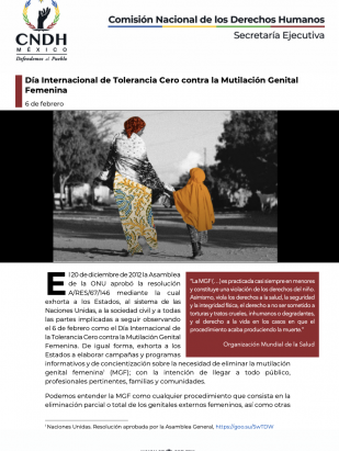 Día Internacional de Tolerancia Cero contra la Mutilación Genital Femenina