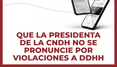 Falso que la Presidenta de la CNDH no se pronuncie por violaciones a DDHH